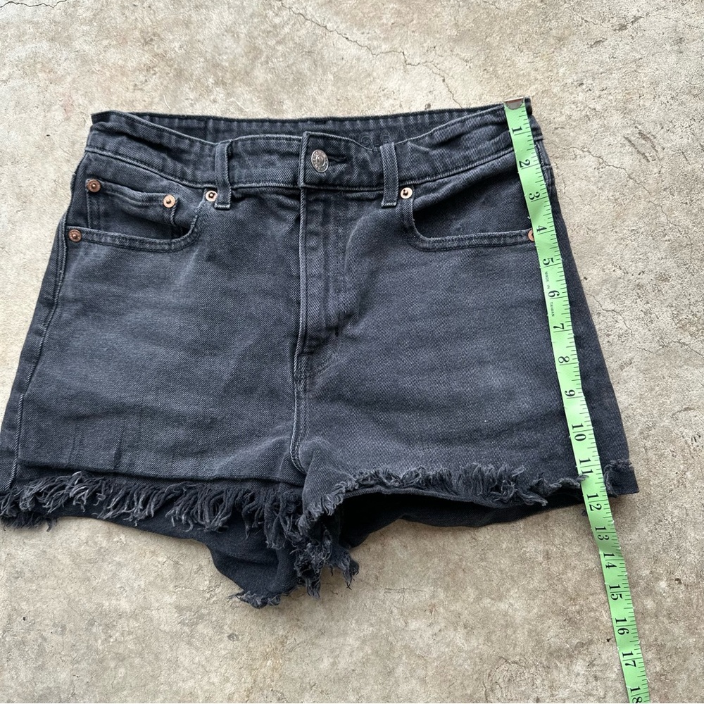 American Eagle Shorts Womens 4 Highest Rise 90s Boyfriend Black Jean Denim - Picture 7 of 8